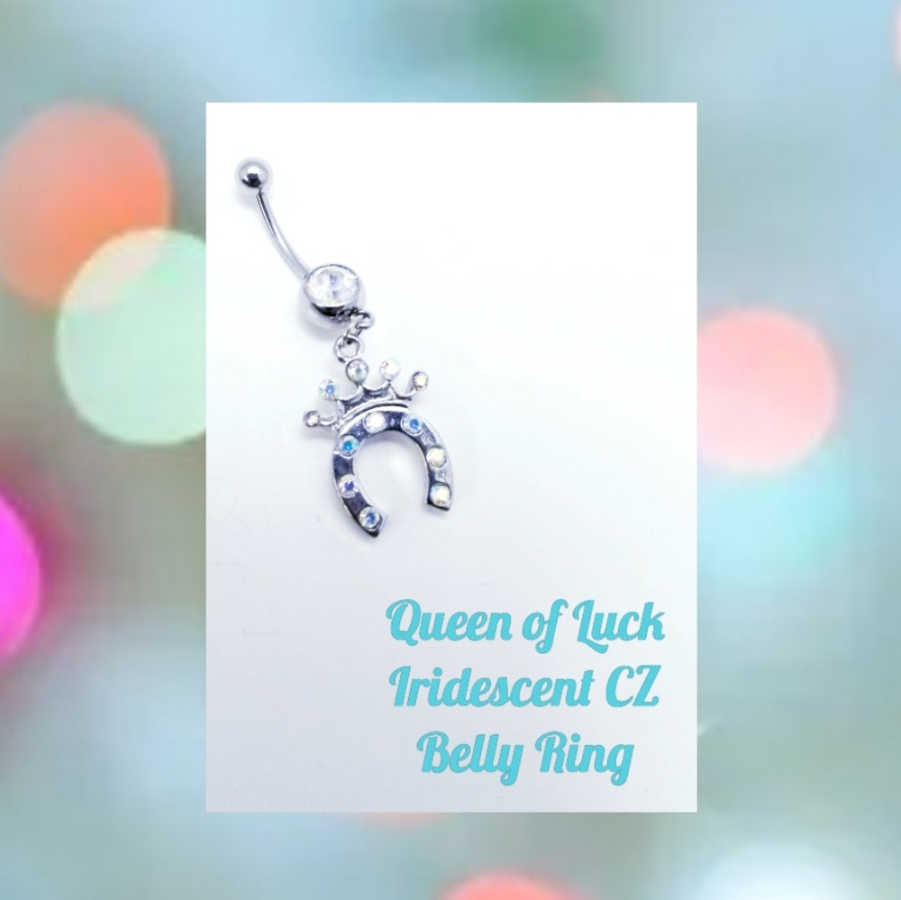 5/$10 | Queen of Luck Iridescent Belly Ring